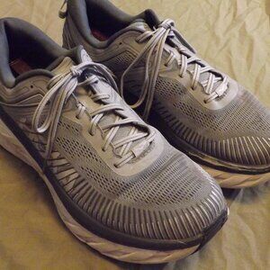 Hoka One One Bondi 7 Mens Sz US 12.5 1110518 WDDS Gray Running Shoes Sneakers
